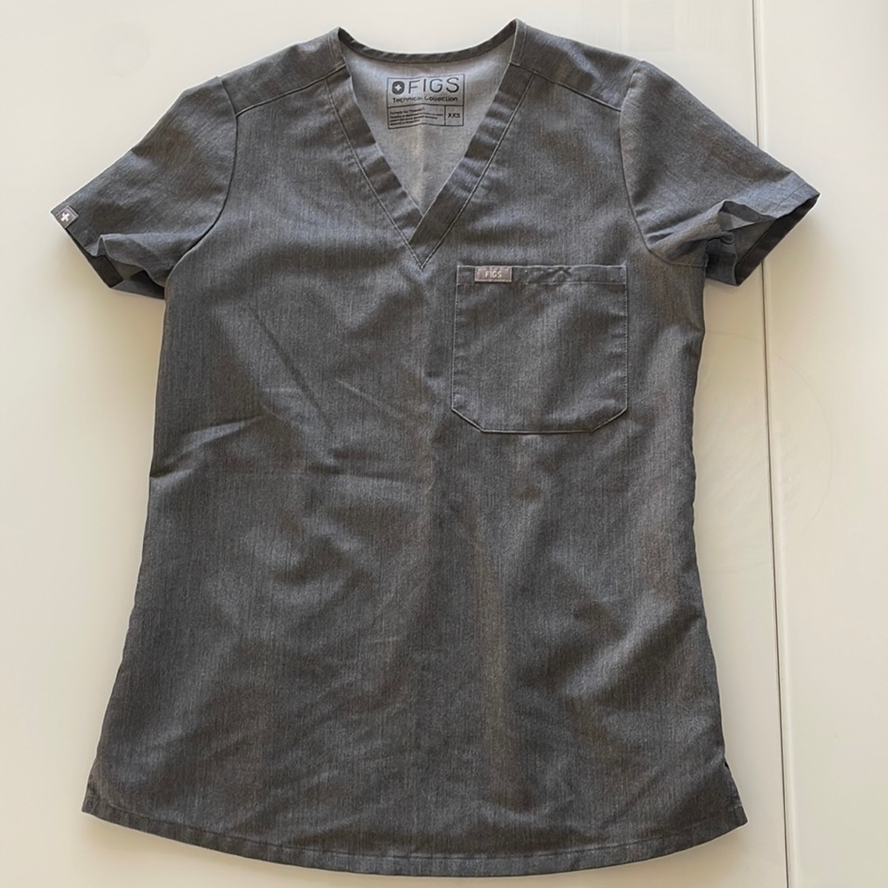 Figs Graphite XXS Petite Set - Catarina Top and Slim Cargo Pants